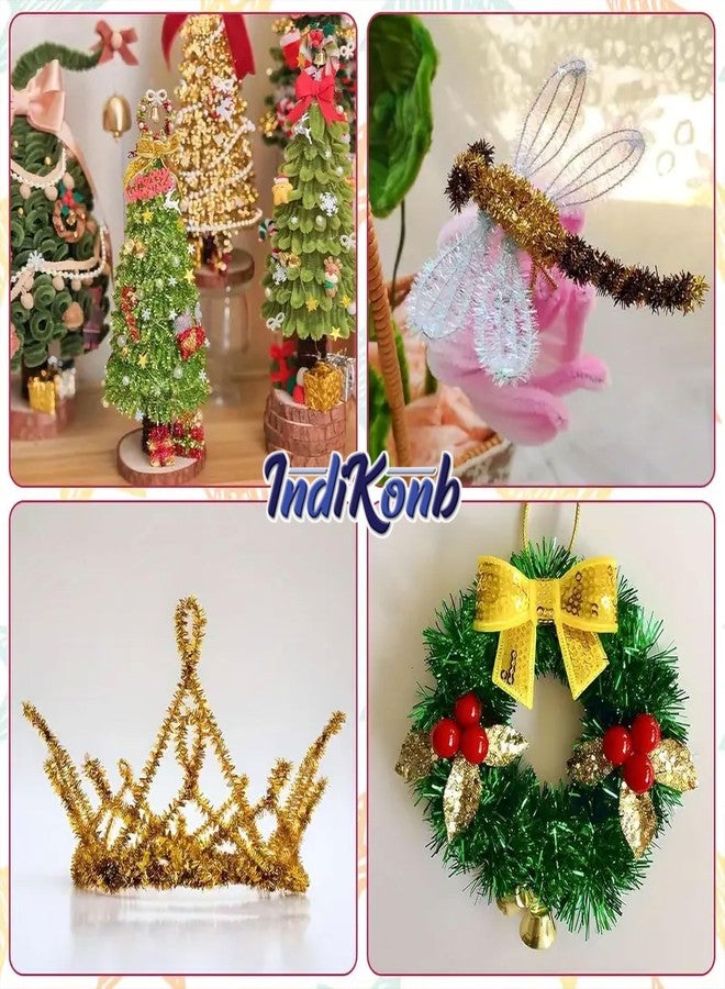INDIKONB Pipe Cleaner Multicolour Combo Set for Art and Craft | Soft & Flexible Craft Materials for Kids Activities, DIY Projects, Flower Making, and Decorations (100 Pcs) - Image 5